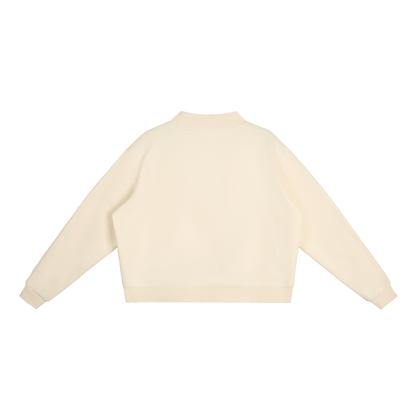 Essential Fleece Mock-Neck Crew Sweatshirt