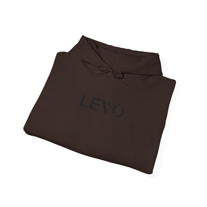 LEVO Logo Hoodie — Minimalist White Pullover