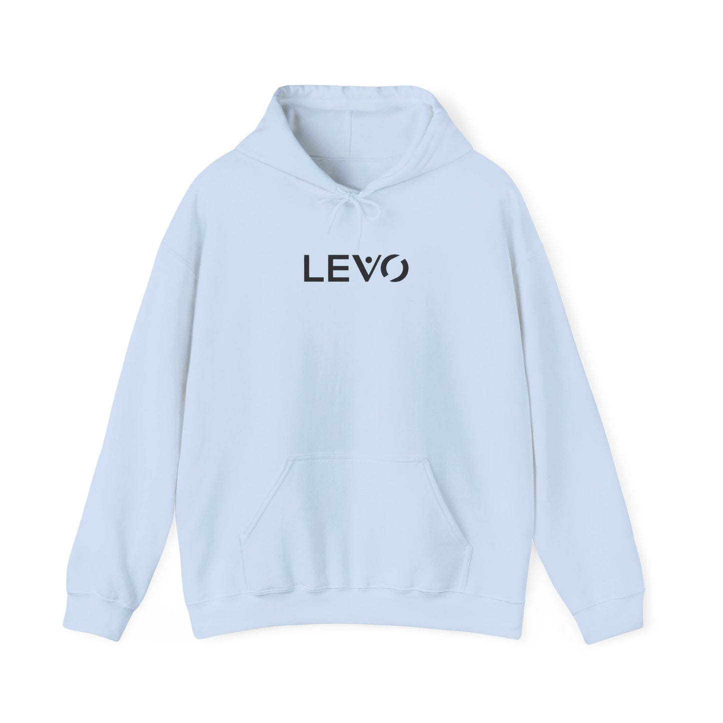 LEVO Logo Hoodie — Minimalist White Pullover