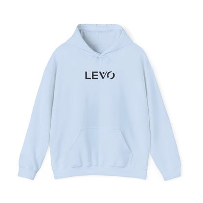 LEVO Logo Hoodie — Minimalist White Pullover