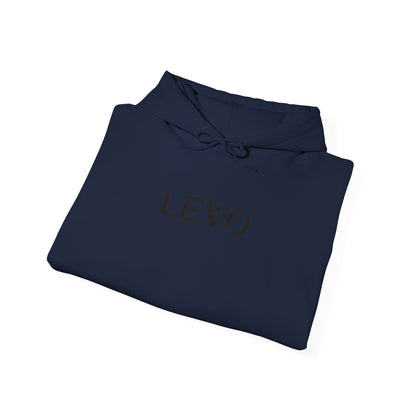 LEVO Logo Hoodie — Minimalist White Pullover