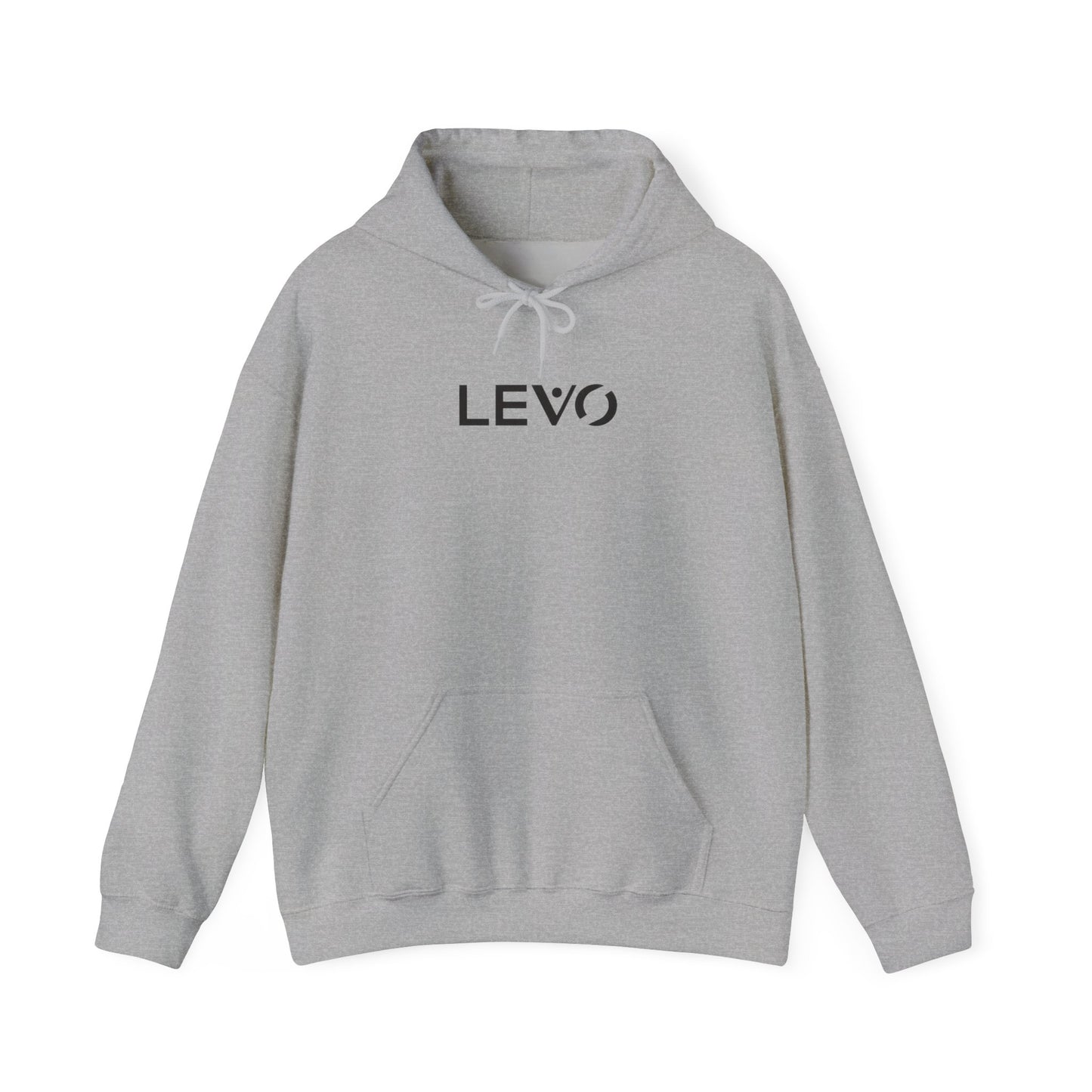 LEVO Logo Hoodie — Minimalist White Pullover