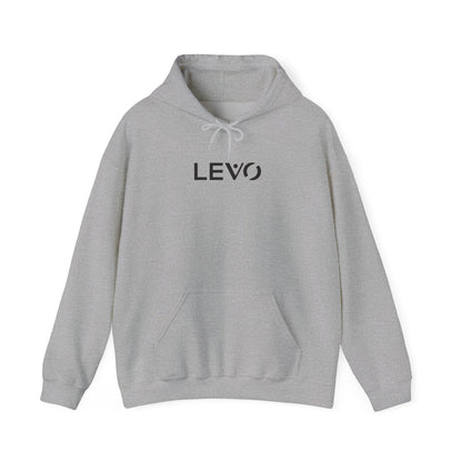LEVO Logo Hoodie — Minimalist White Pullover