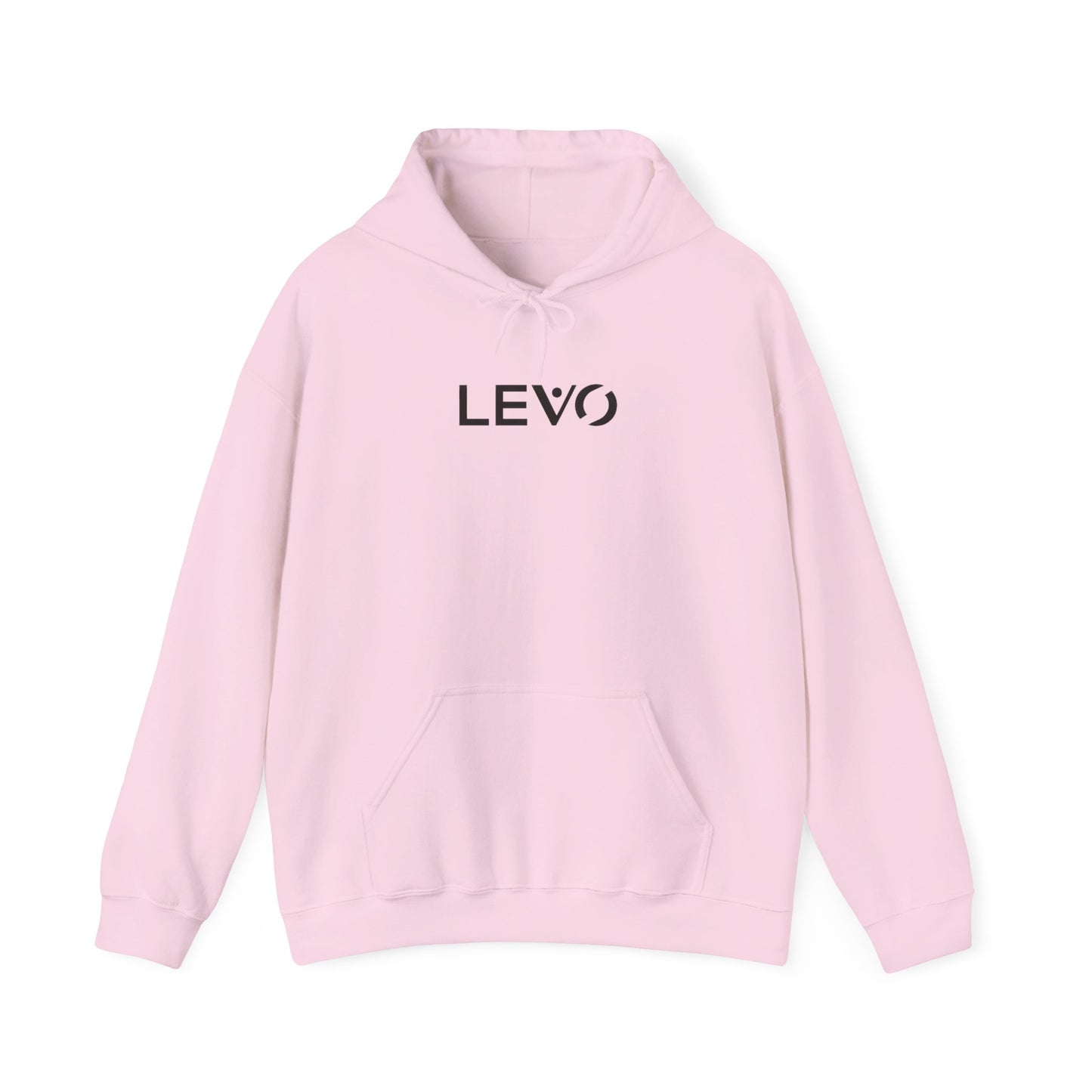 LEVO Logo Hoodie — Minimalist White Pullover