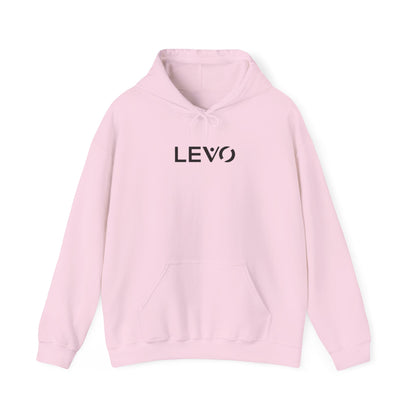 LEVO Logo Hoodie — Minimalist White Pullover