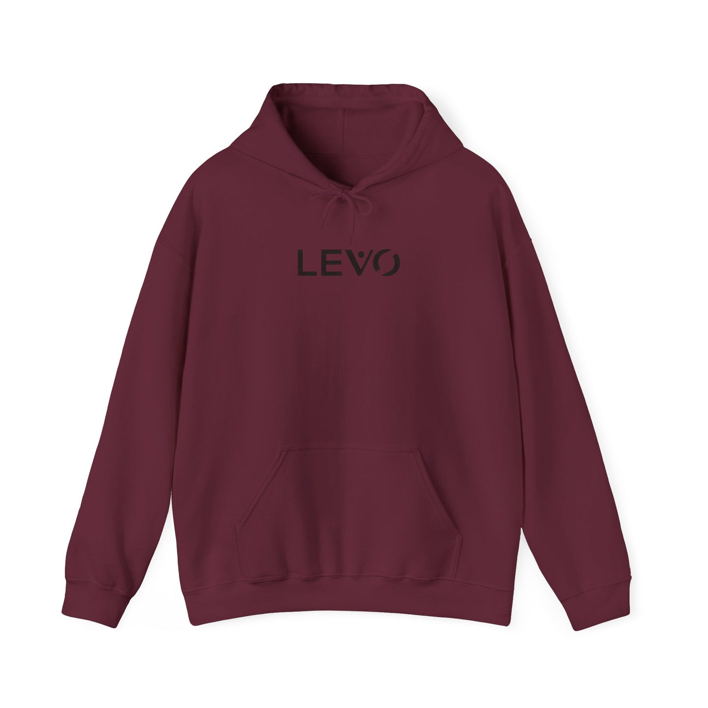 LEVO Logo Hoodie — Minimalist White Pullover