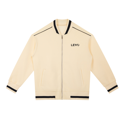 Contrast Piping Zip Bomber Jacket