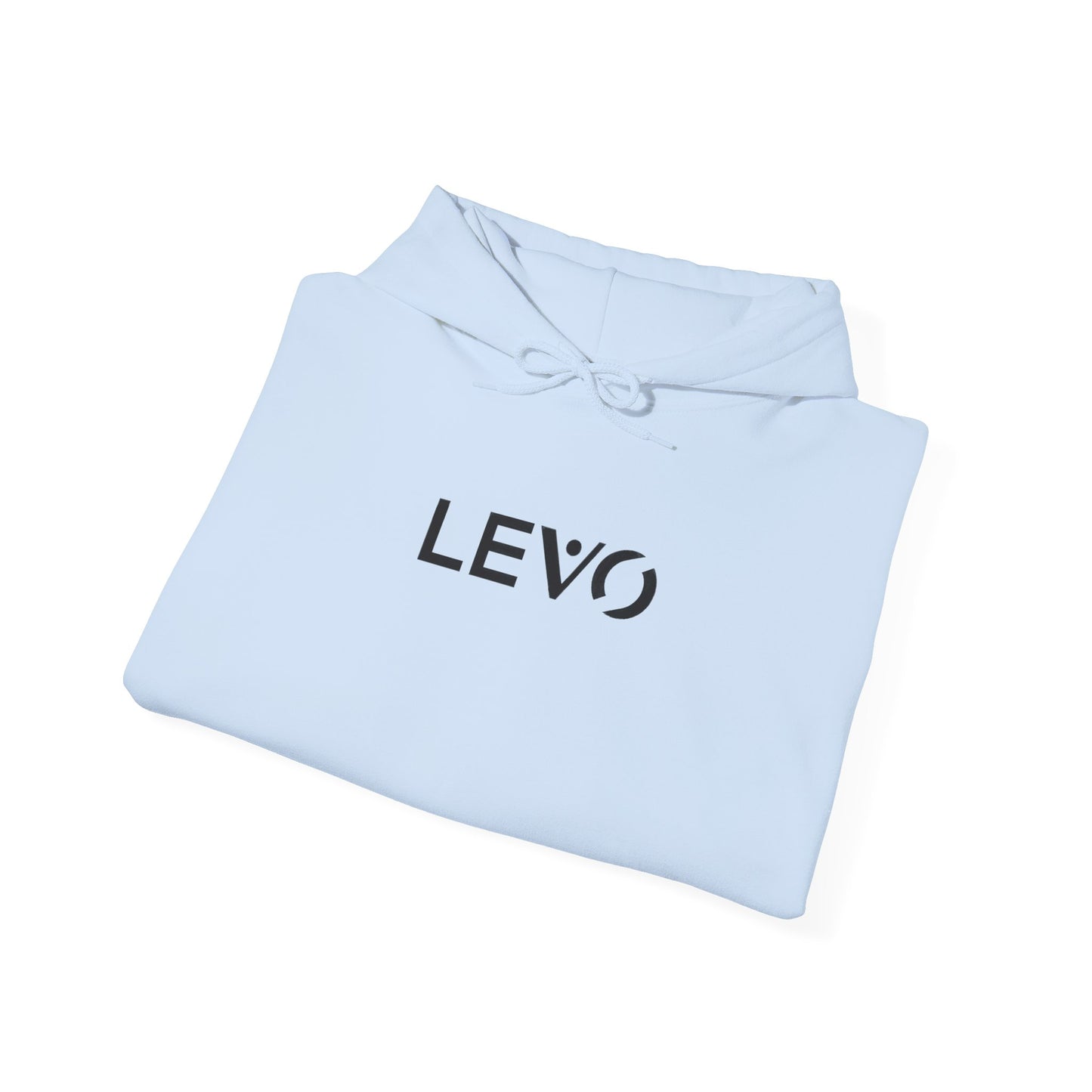 LEVO Logo Hoodie — Minimalist White Pullover