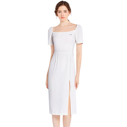 Split Thigh Midi Bodycon Dress