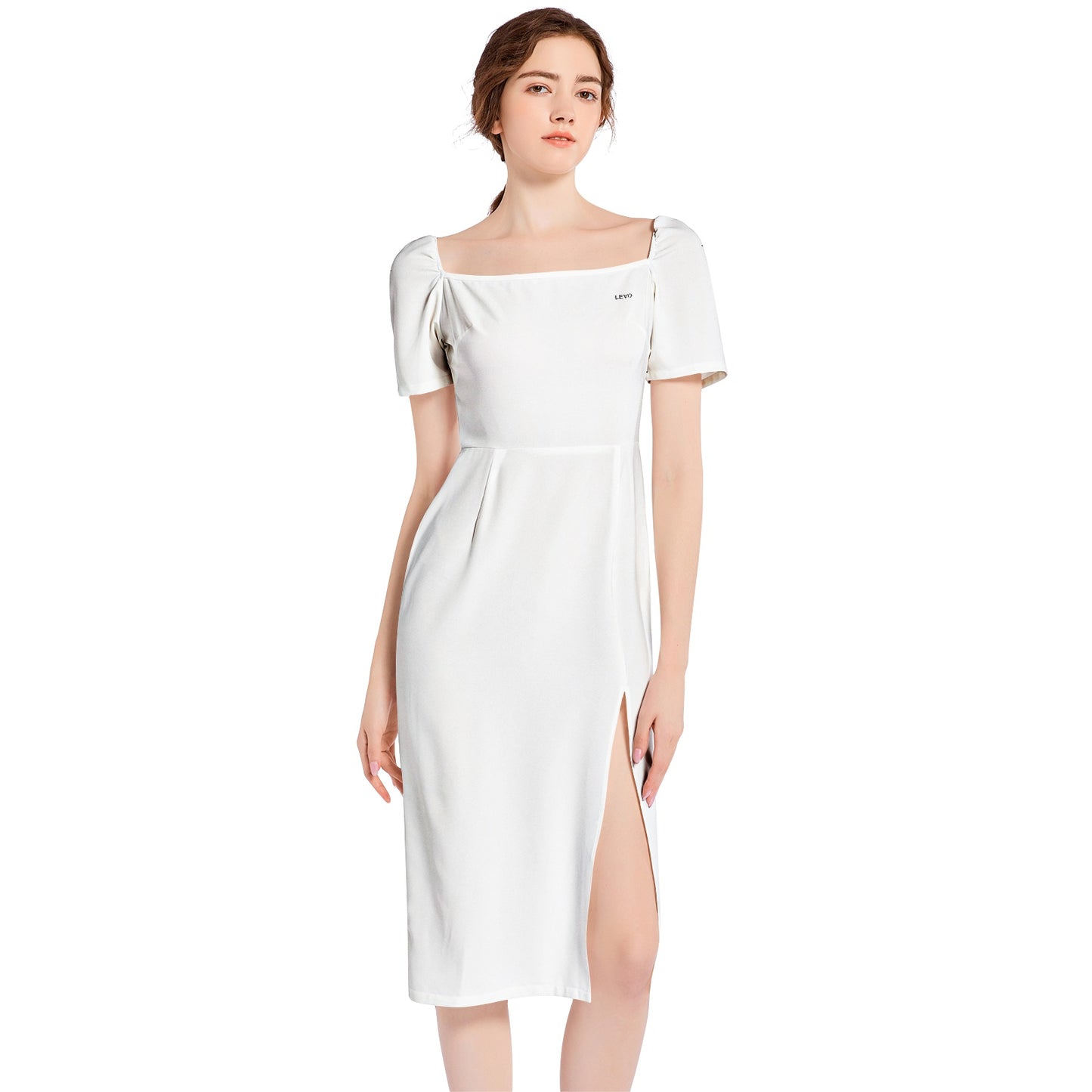 Split Thigh Midi Bodycon Dress