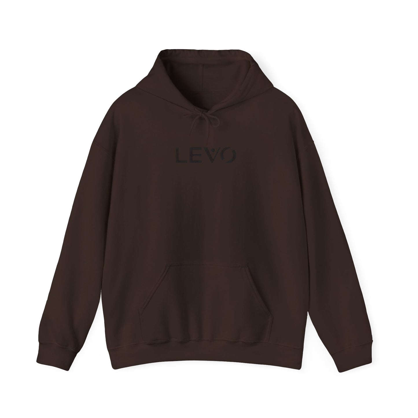 LEVO Logo Hoodie — Minimalist White Pullover
