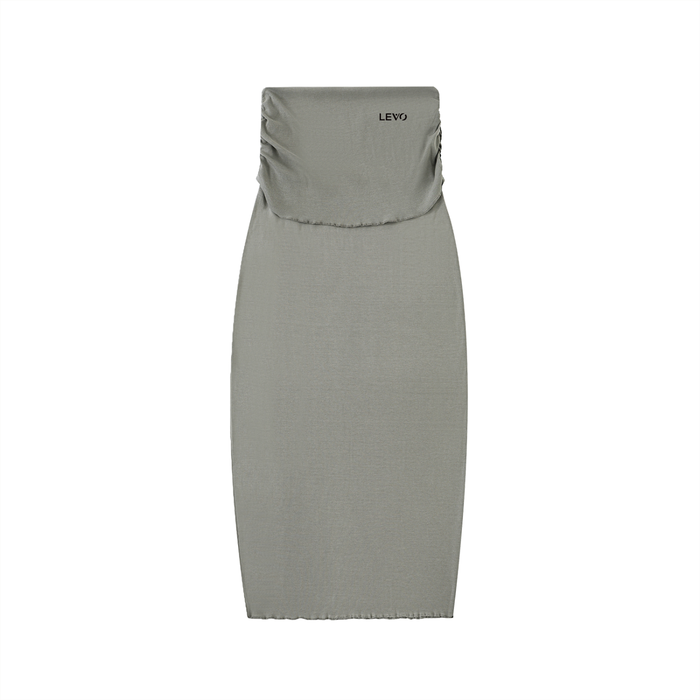 Dyed Washed Straight Hip-Hugging Slim Maxi Skirt