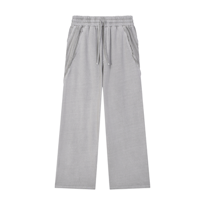 Snow Washed Tape Raw Edge Sweatpants