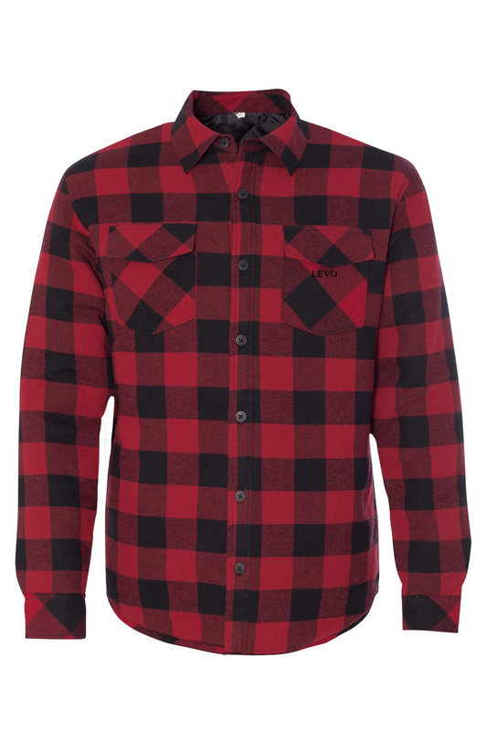Mens Quilted Flannel Shirt Jacket