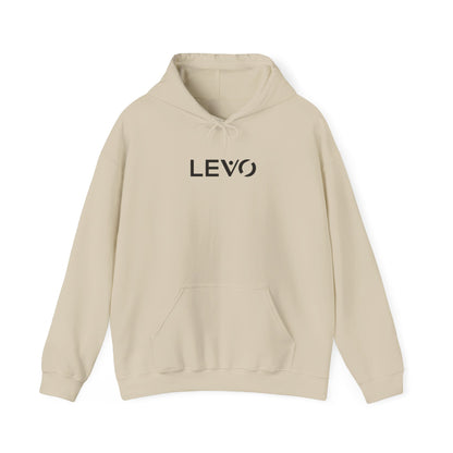 LEVO Logo Hoodie — Minimalist White Pullover