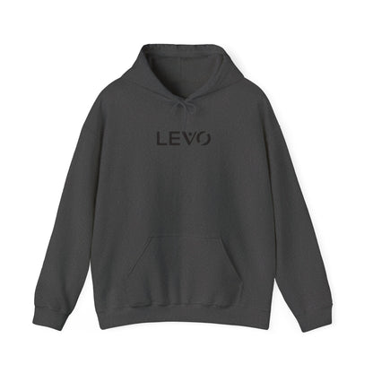 LEVO Logo Hoodie — Minimalist White Pullover