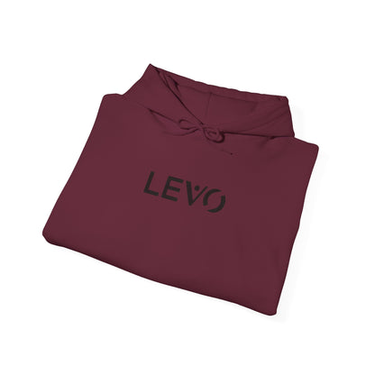 LEVO Logo Hoodie — Minimalist White Pullover