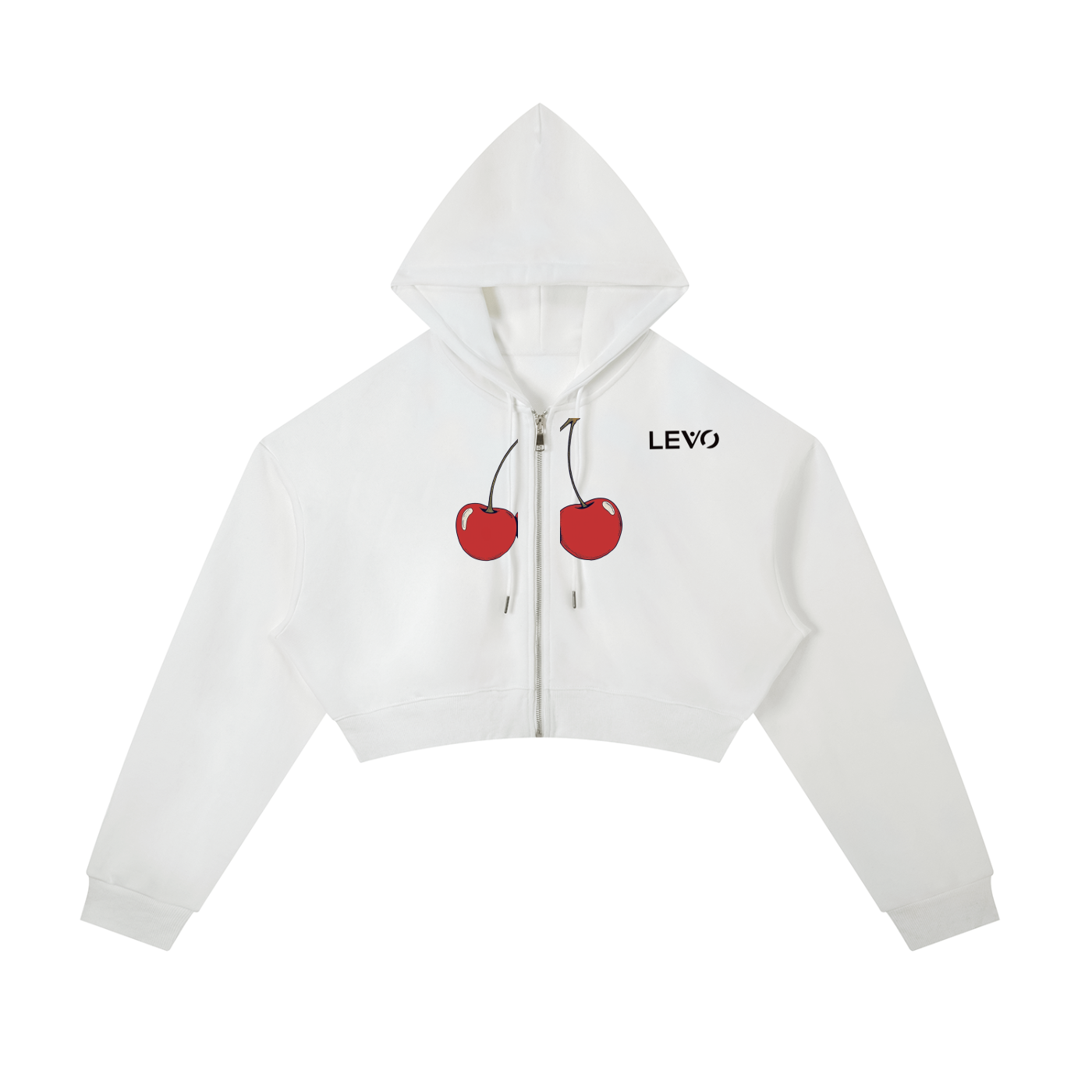 Essential Cropped Zip-Up Hoodie