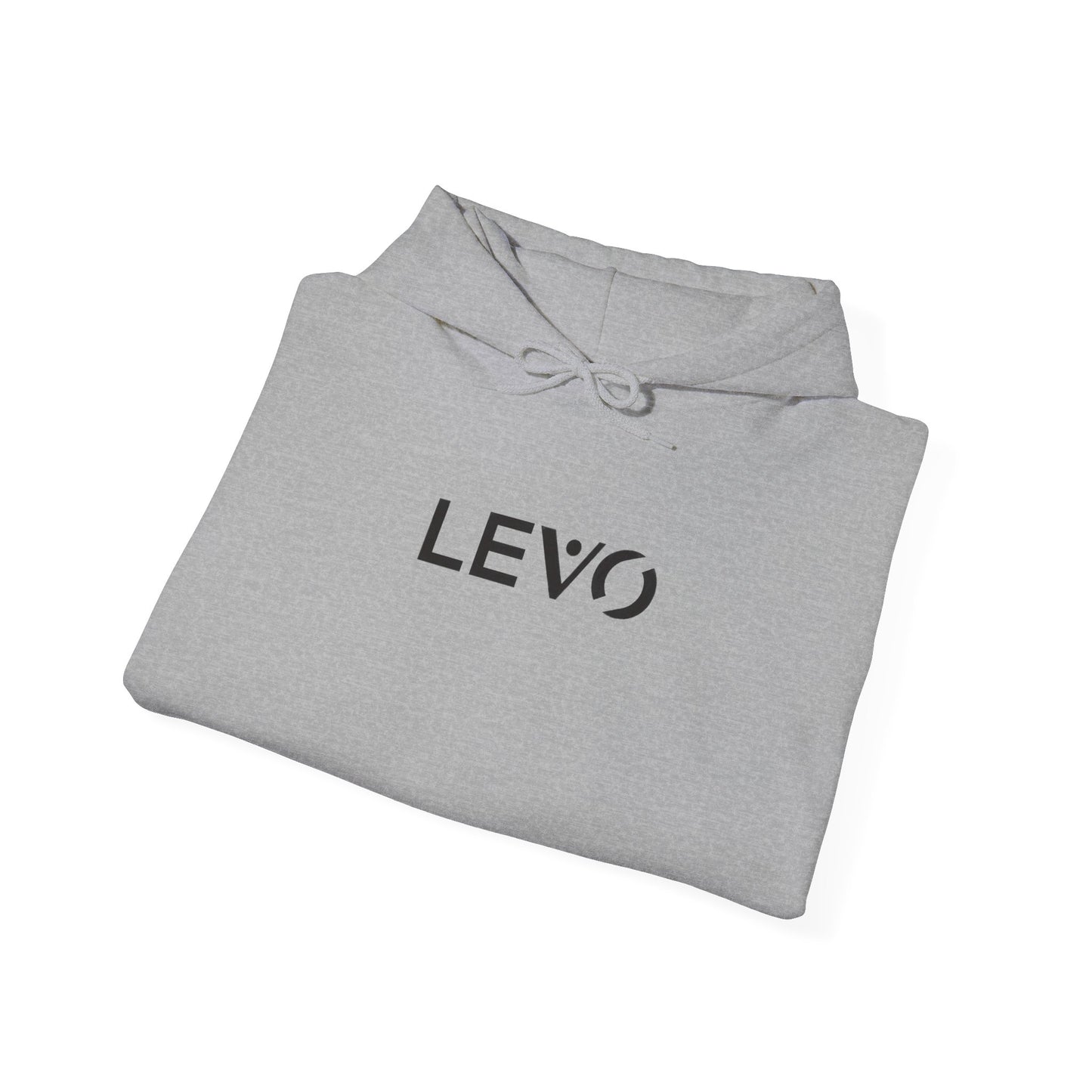 LEVO Logo Hoodie — Minimalist White Pullover