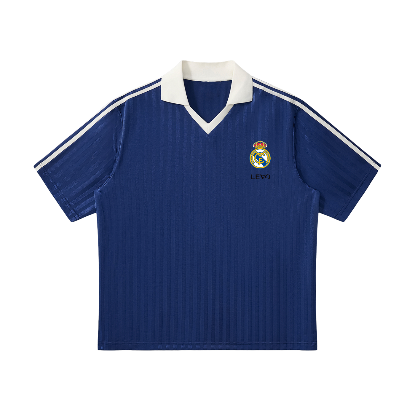 Contrast Collar Striped Soccer Jersey