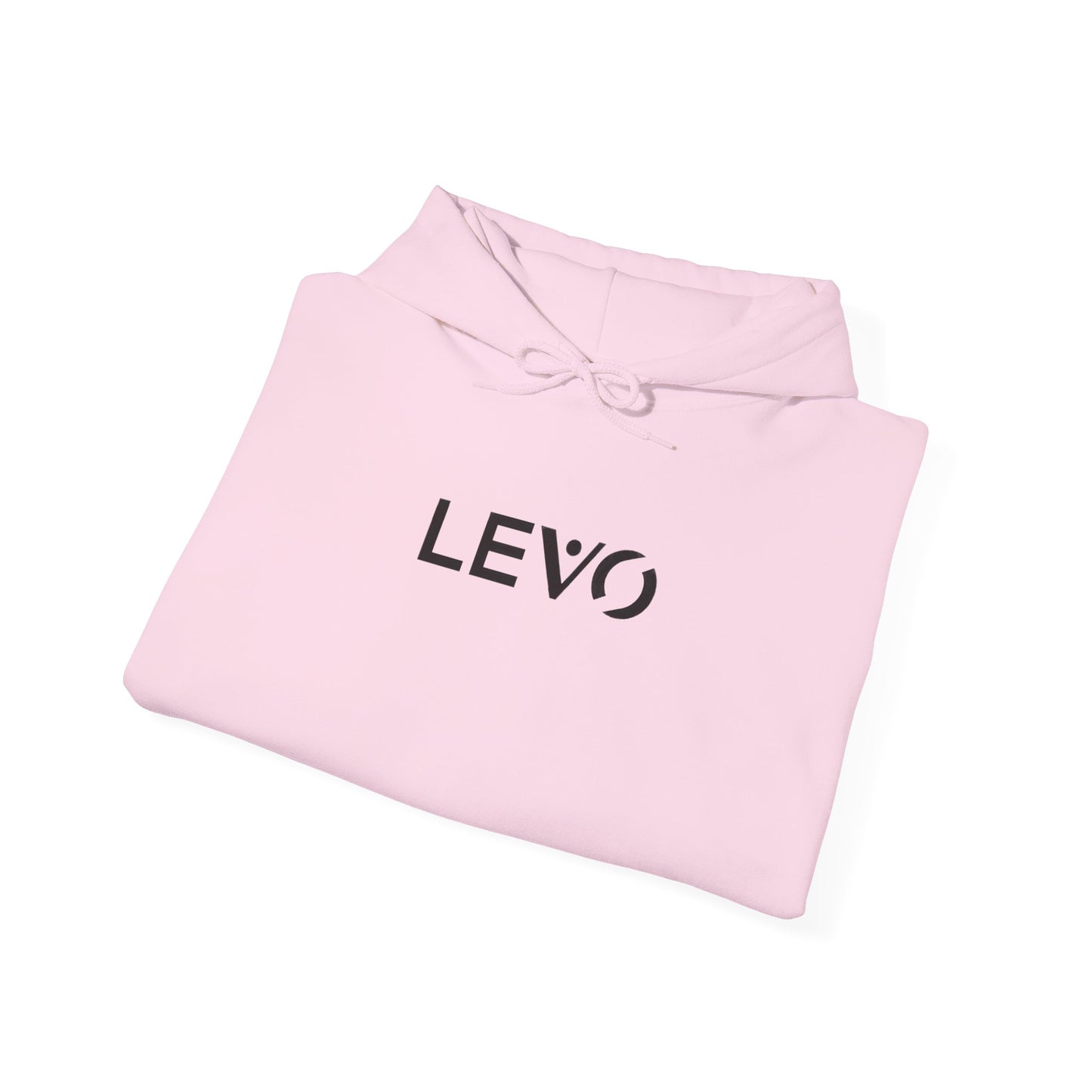 LEVO Logo Hoodie — Minimalist White Pullover