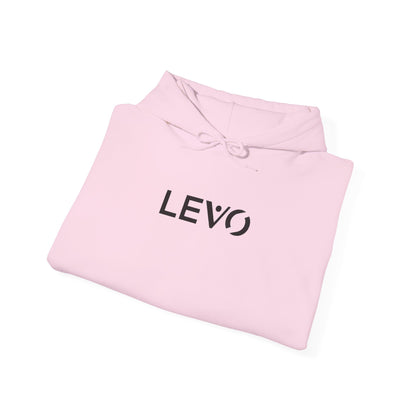 LEVO Logo Hoodie — Minimalist White Pullover