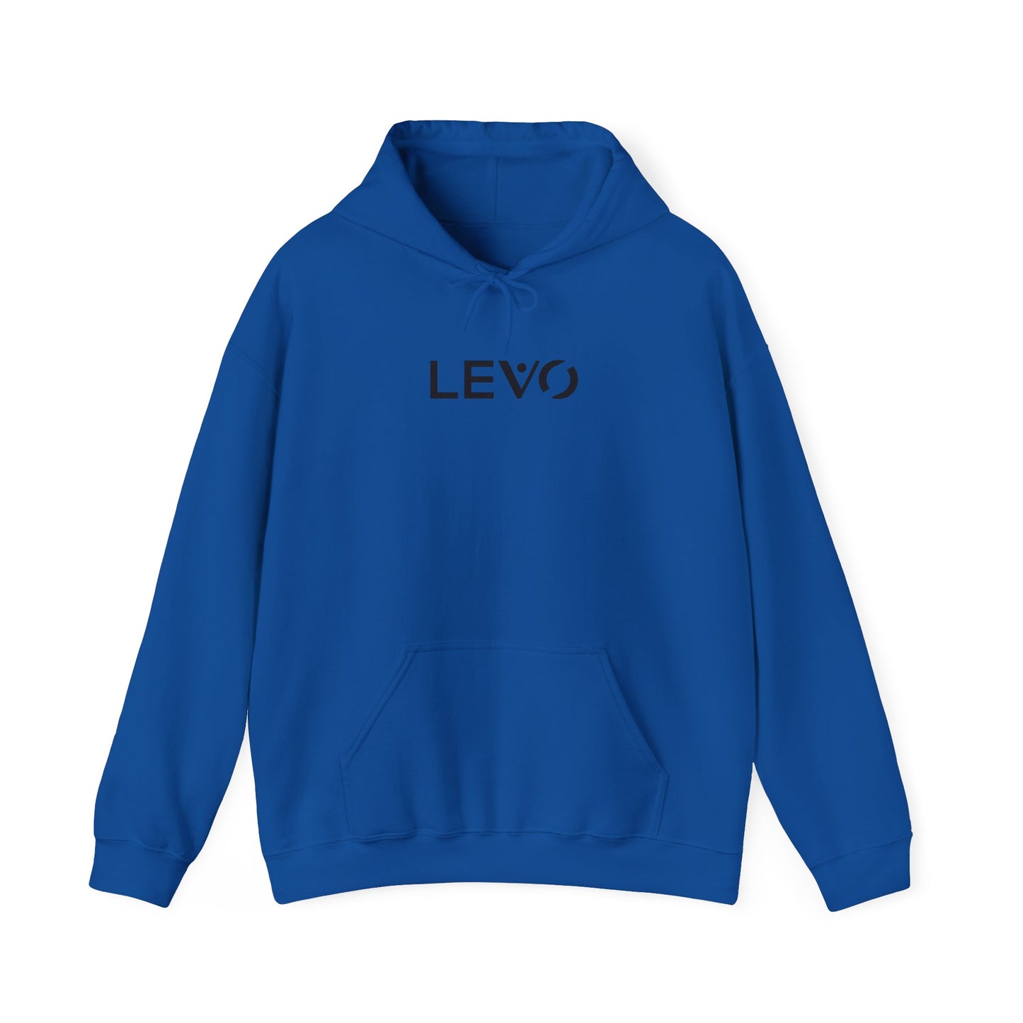 LEVO Logo Hoodie — Minimalist White Pullover