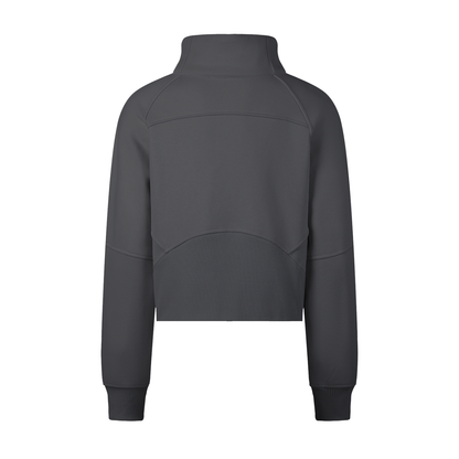 Cropped Half-Zip Sweatshirt