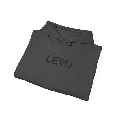 LEVO Logo Hoodie — Minimalist White Pullover