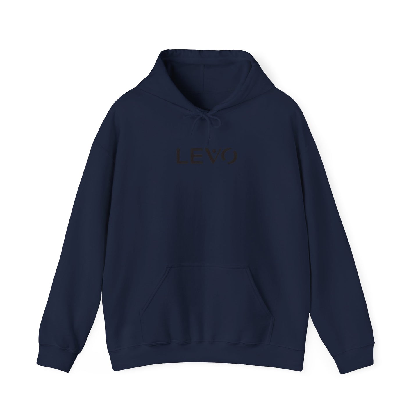 LEVO Logo Hoodie — Minimalist White Pullover