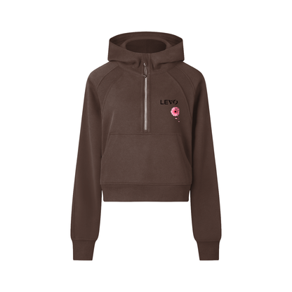 Cropped Half-Zip Hoodie