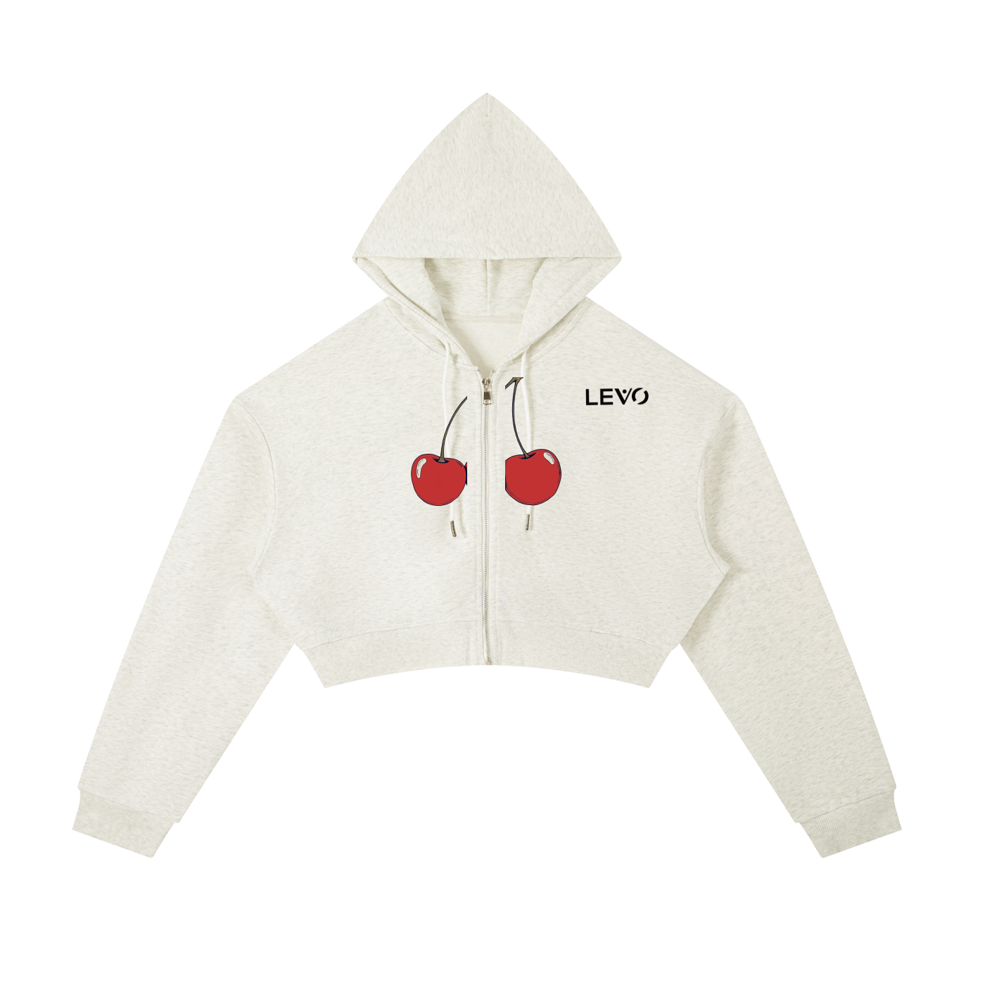 Essential Cropped Zip-Up Hoodie