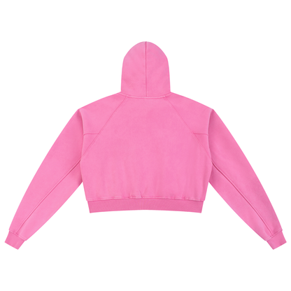 Snow Washed Cropped Hoodie