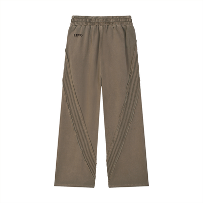 Snow Washed Tape Raw Edge Sweatpants