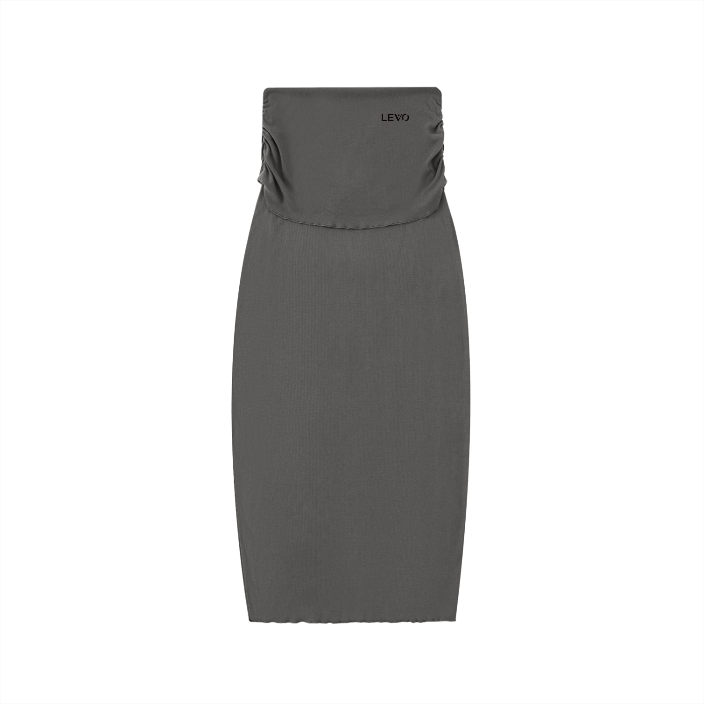 Dyed Washed Straight Hip-Hugging Slim Maxi Skirt