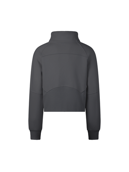 Cropped Half-Zip Sweatshirt
