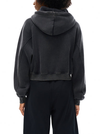 Snow Washed Cropped Hoodie