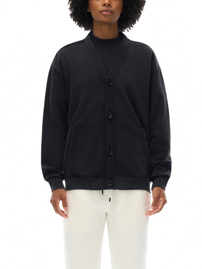 Snow Washed Sweat Cardigan
