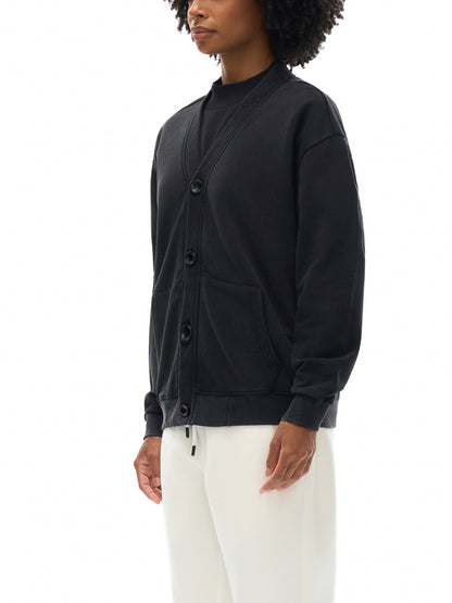 Snow Washed Sweat Cardigan
