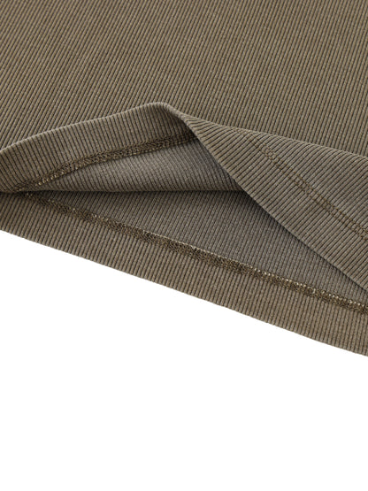 Dyed Washed Raglan Long Sleeve Slim T-Shirt