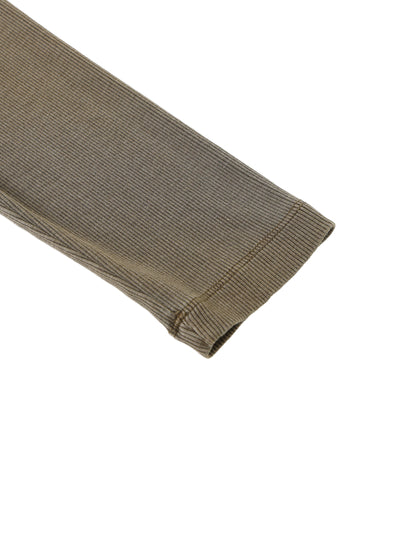 Dyed Washed Raglan Long Sleeve Slim T-Shirt