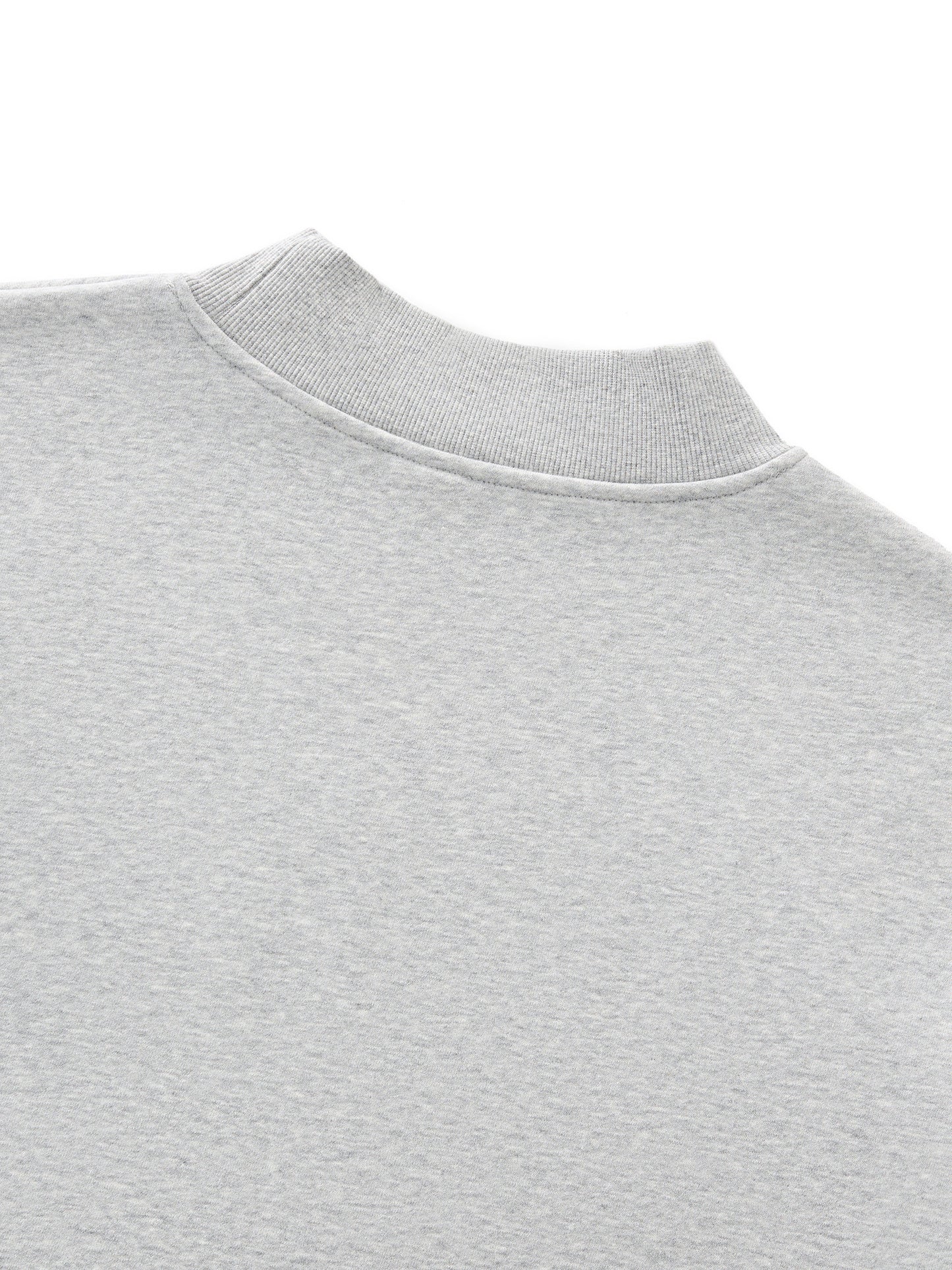 Essential Fleece Mock-Neck Crew Sweatshirt