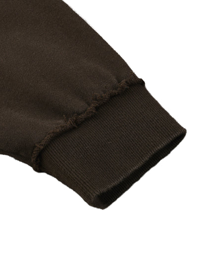 Sun Fade Raw Edge Quarter-Zip Sweatshirt